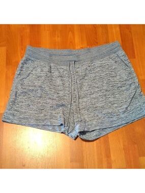 90 Degrees Heather Gray Cuffed Drawstring Shorts 3X